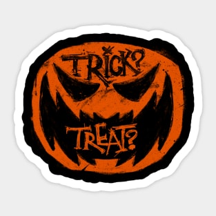 Trick? Treat? Halloween pumpkin Sticker